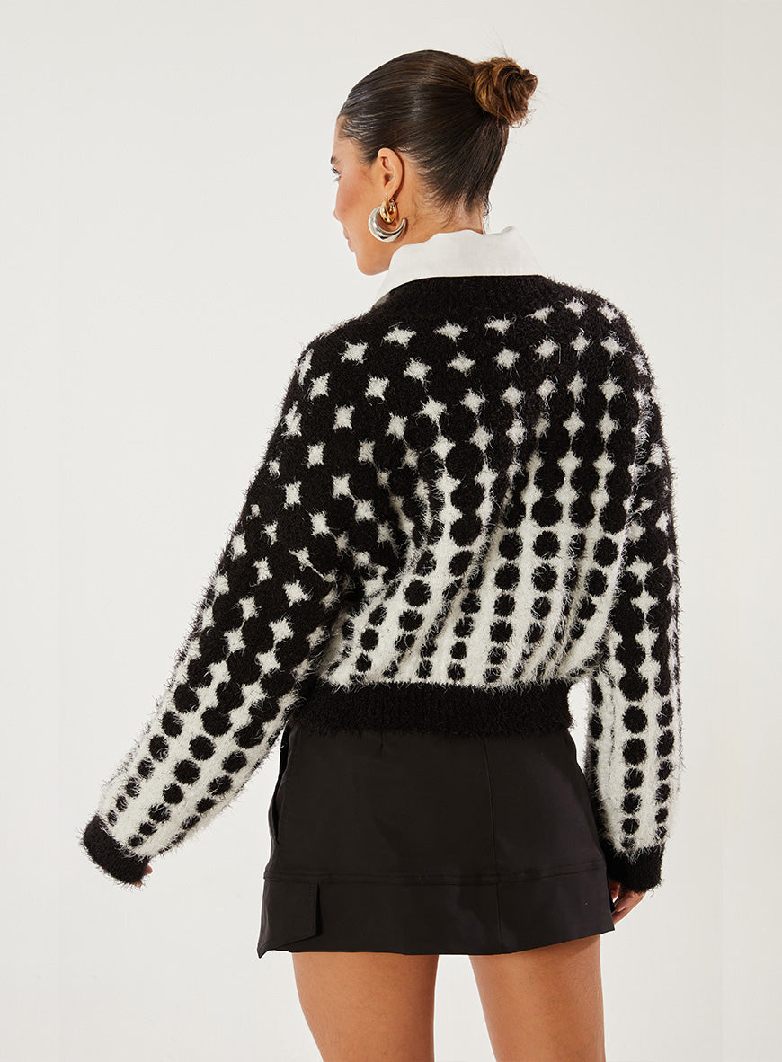 Tricot noir et blanc