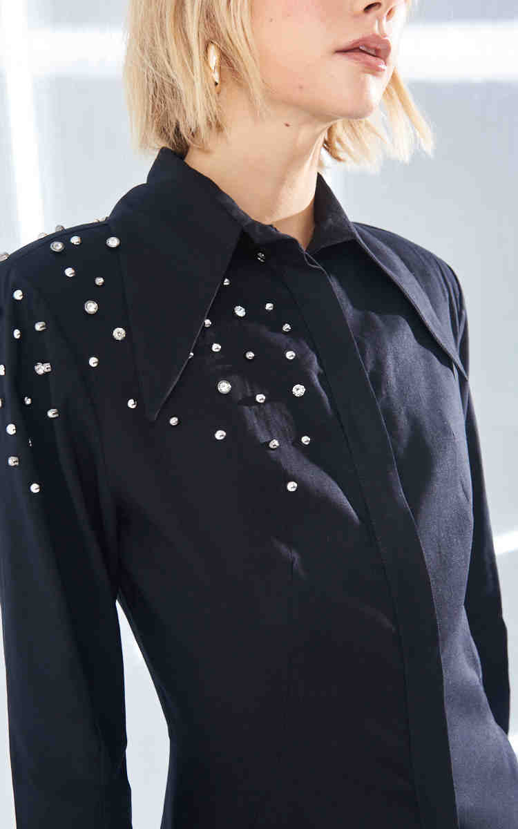 Little Black Linen Dress